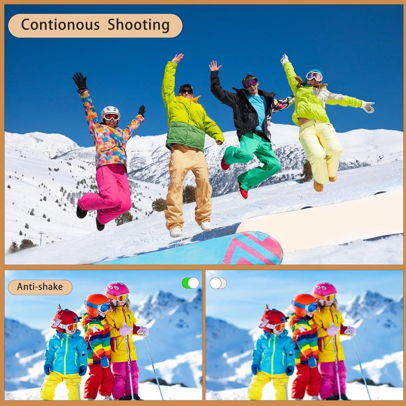 Focusify 56MP FHD Digital Camera with 20X Digital Zoom & Autofocus, Anti-Shake Point and Shoot Camera for Kids Adults Beginners, Includes 32GB SD Card, Portable Compact for Travel - Image 4